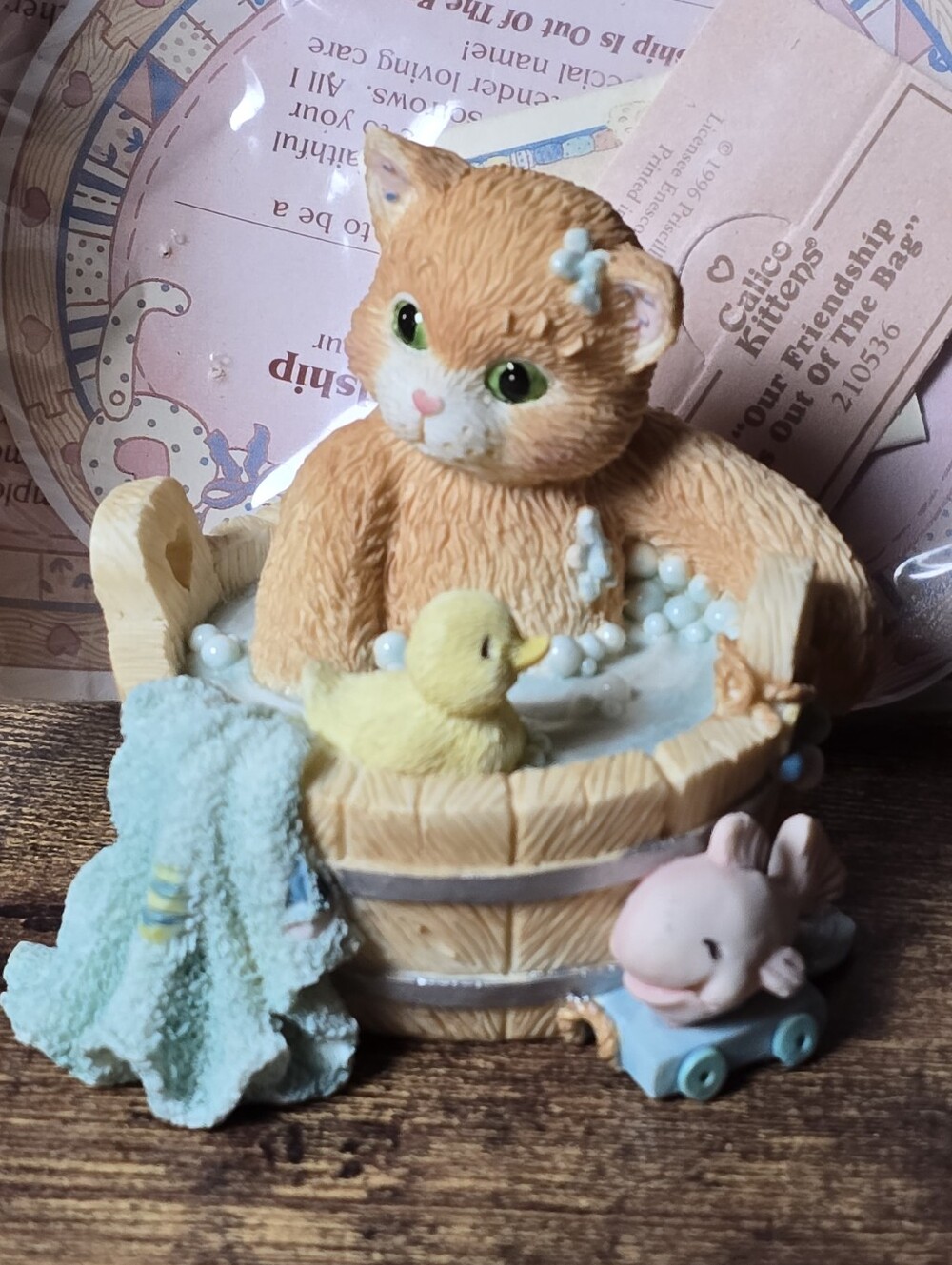 Enesco Calico Kittens "Our Friendship Is Squeaky Clean"